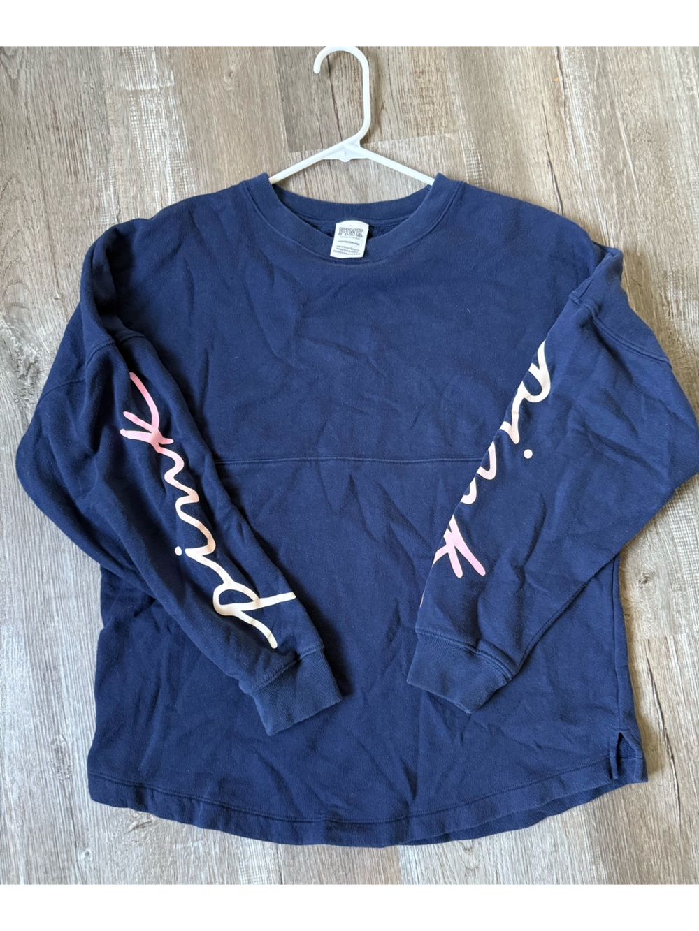 PINK Victoria's Secret Navy Pullover Crewneck Sweatshirt Size XS S